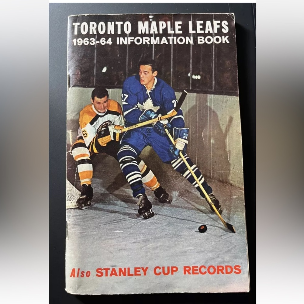 Vintage Toronto Maple Leafs information book from 1963-64